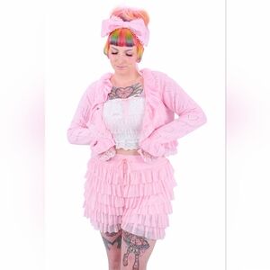 My violet Lola bloomer Pink Ruffled Women Shorts